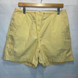 Lauren Ralph Lauren Womens Yellow Cargo Shorts Drawstring size 14 LOOK